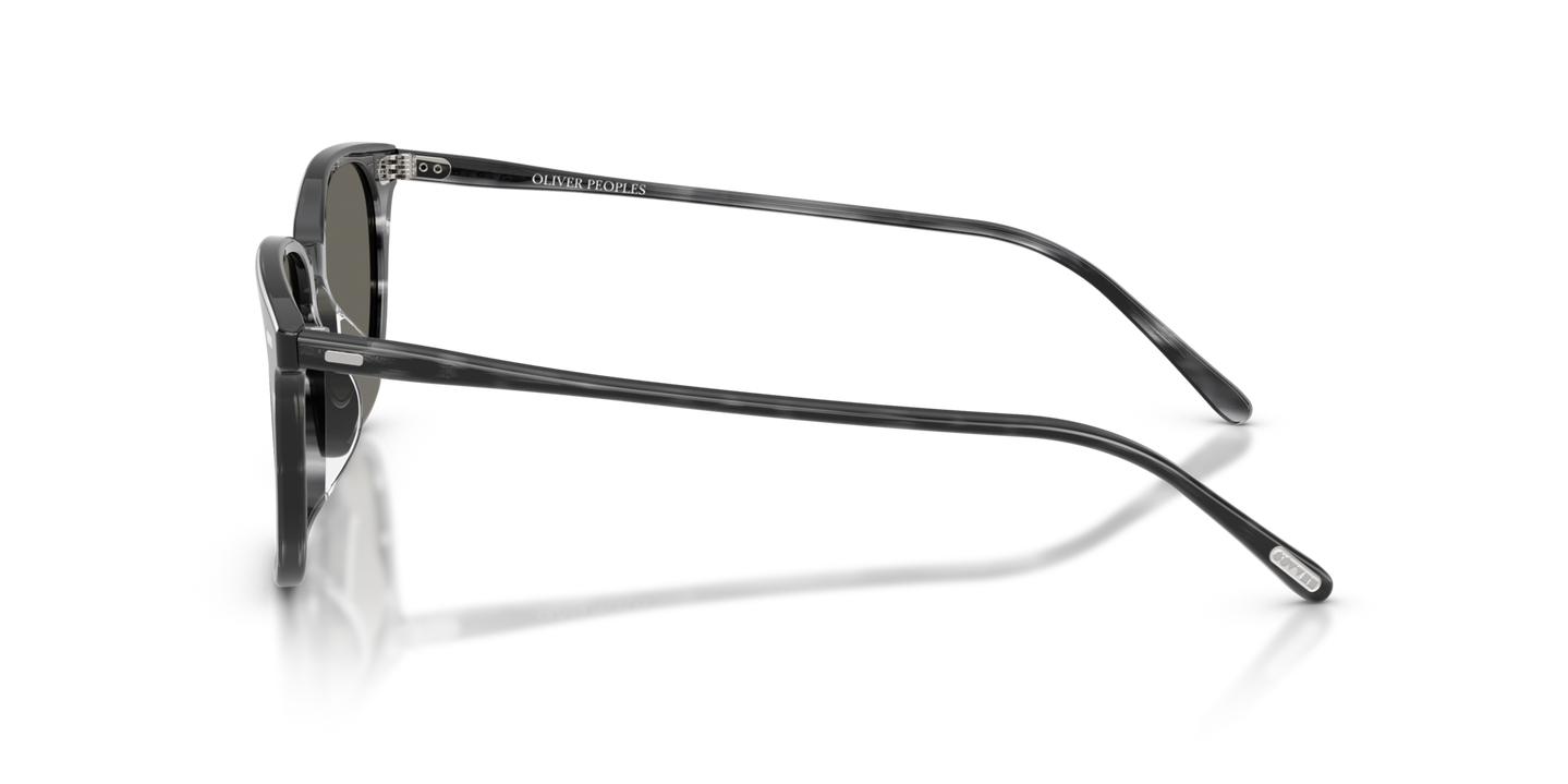 Oliver Peoples Laedin avec une monture Bleu plongeur et des verres Gris - Image Oliver Peoples Logo
