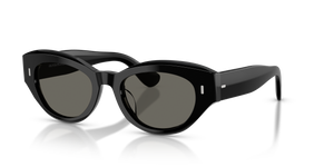 Sie Oliver Peoples Lerrue mit Schwarz Gestell und Grau Gläsern - Das Bild 1