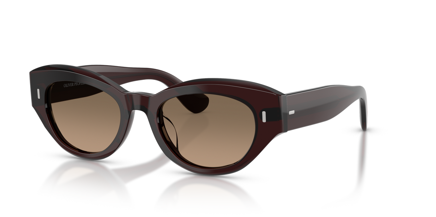 Oliver Peoples Lerrue with Dark Sienna frame and Brown lenses - Image Plaque