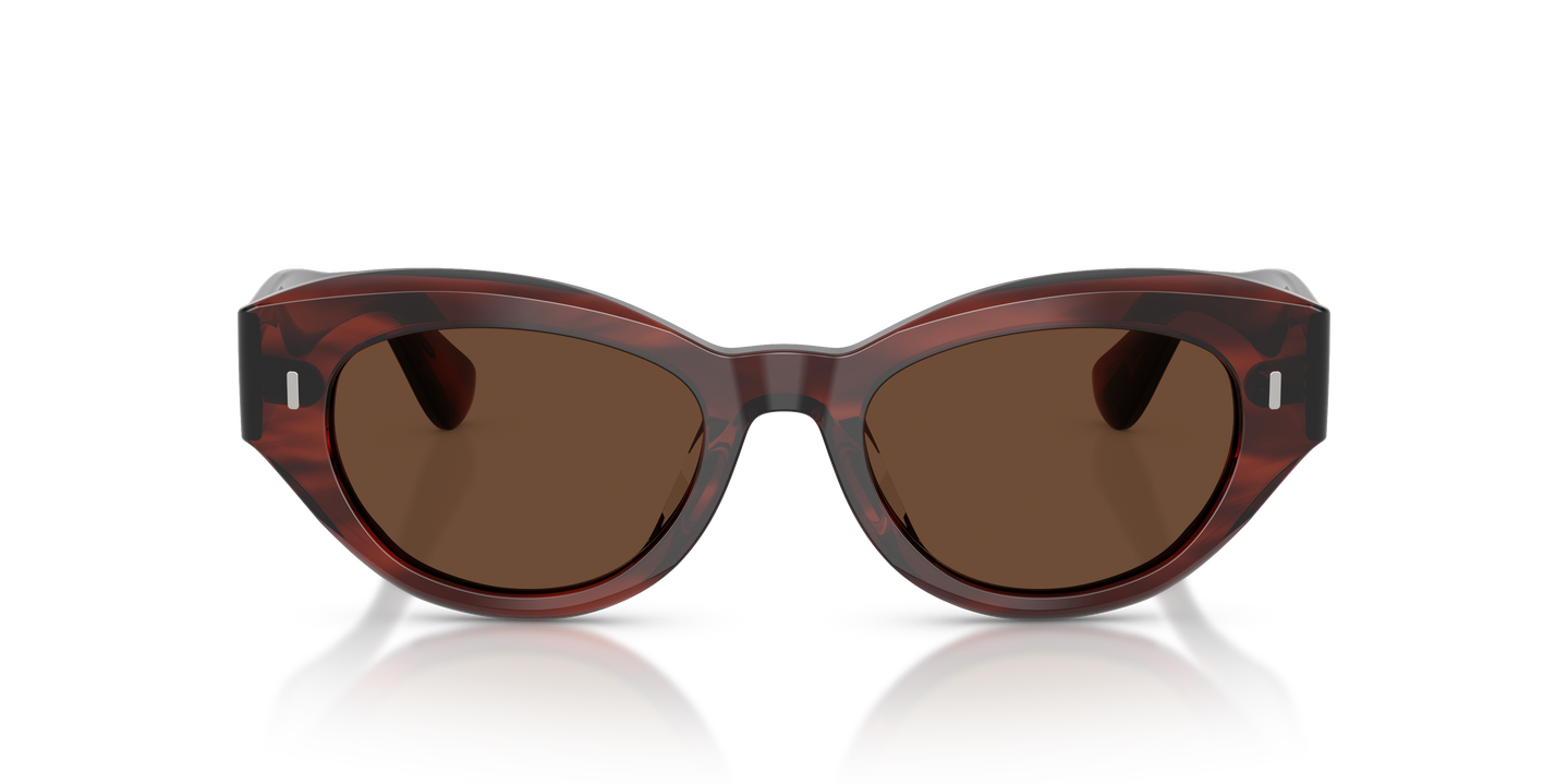 Oliver Peoples Lerrue with Morado Tortoise frame and Brown lenses - Image Material 
