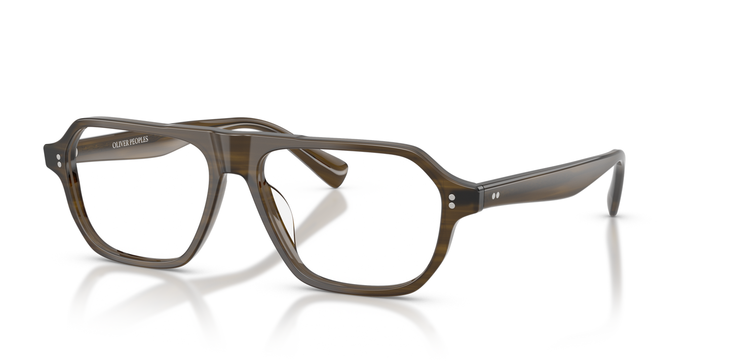 Oliver Peoples Remment mit Olivewood Gestell - Bild Charakteristischer Drahtkern mit Filigranmuster