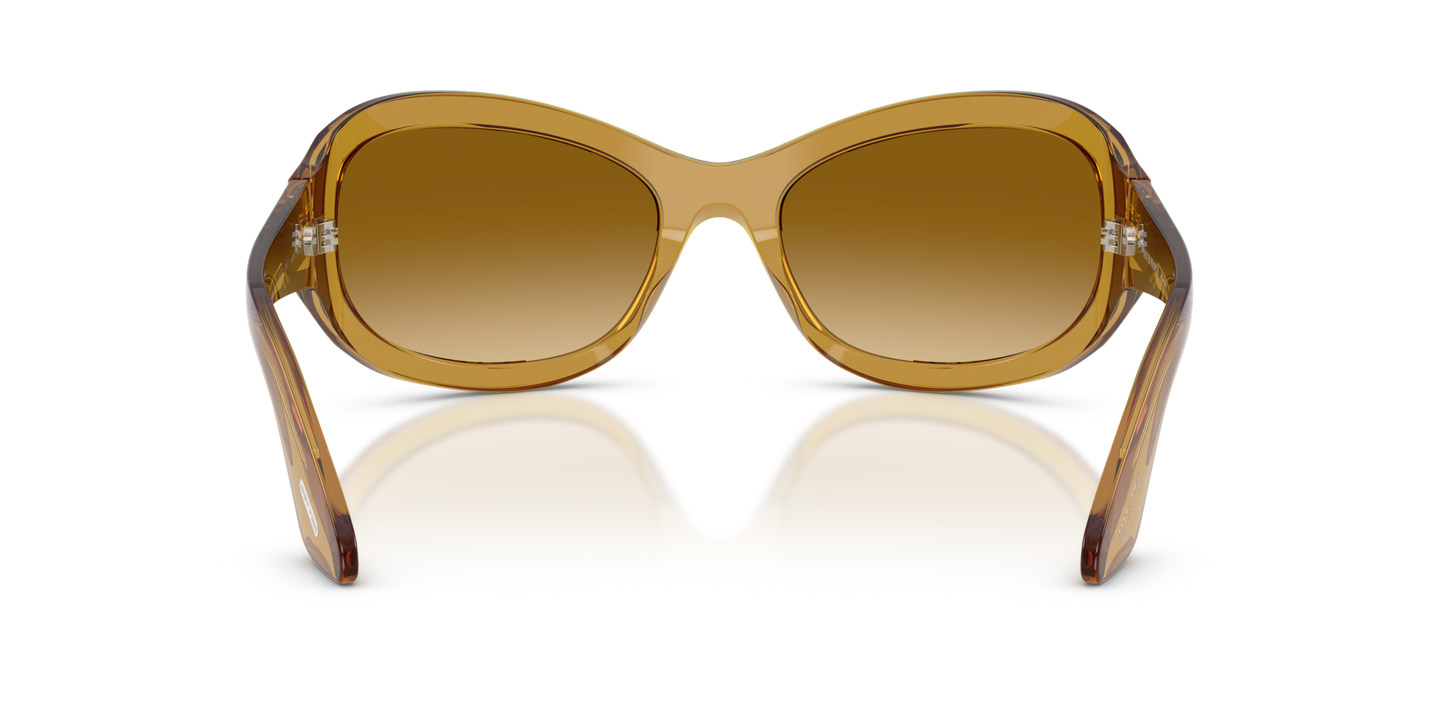 Oliver Peoples 1967C with Dark Honey frame and Brown lenses - Image Nosepads