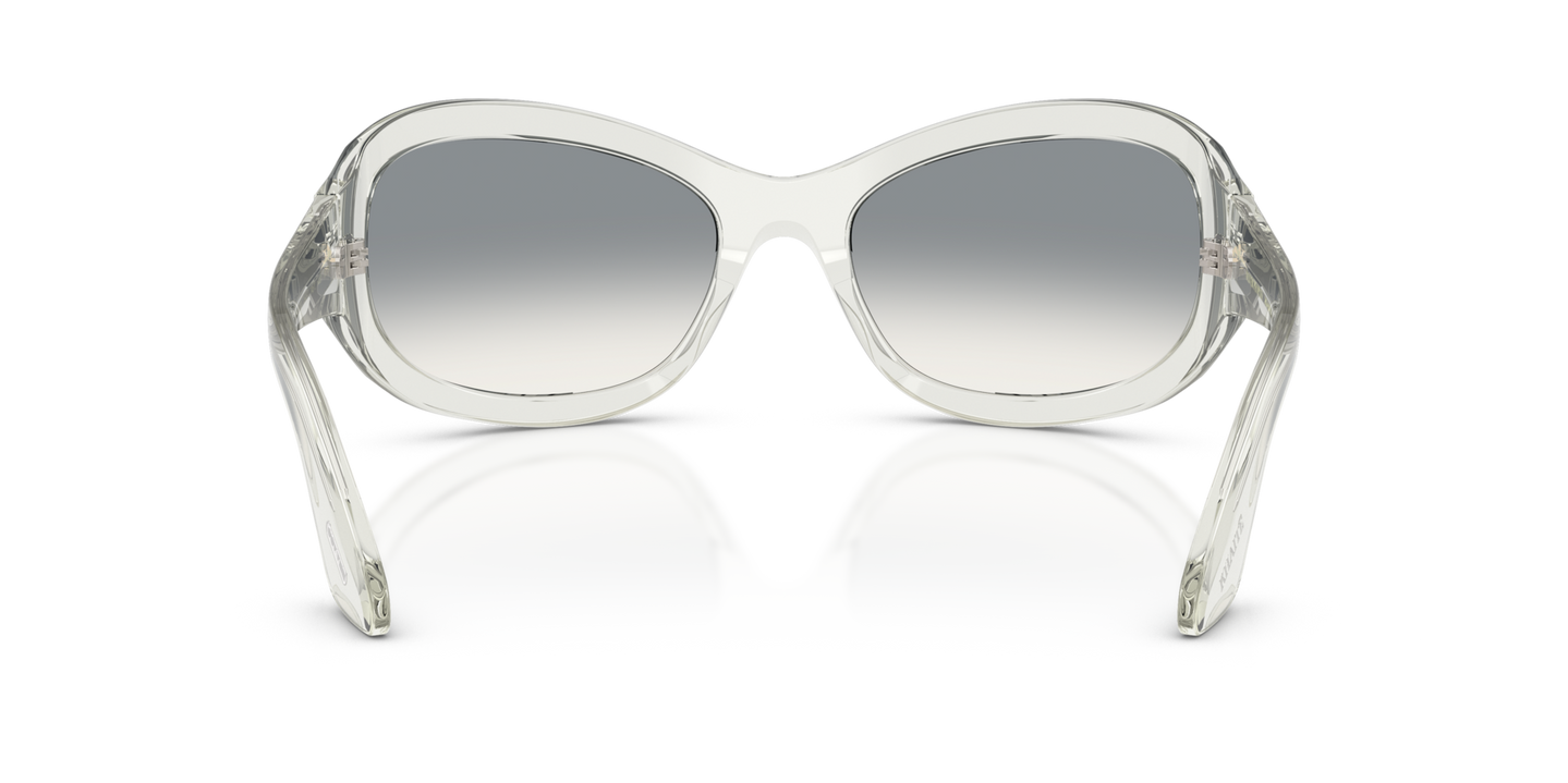 Sie Oliver Peoples 1967C mit Pale Citrine Gestell und Grau Gläsern - Bild Stegplättchen