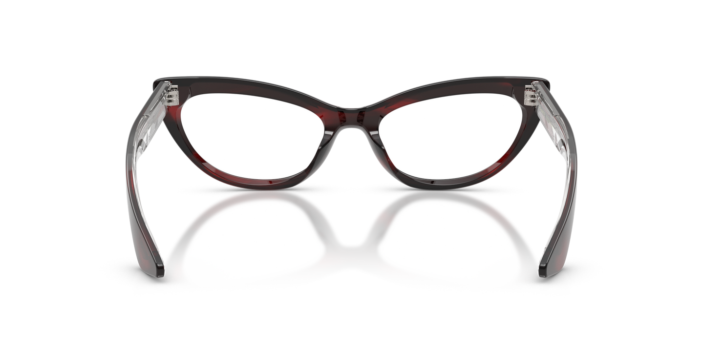 Oliver Peoples 1963C with Bordeaux Bark frame and Clear lenses - Image Nosepads