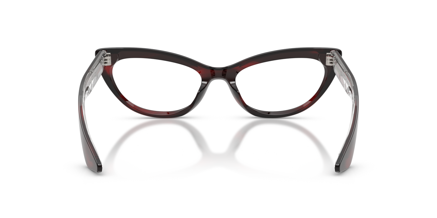 Oliver Peoples 1963C with Bordeaux Bark frame and Clear lenses - Image Nosepads
