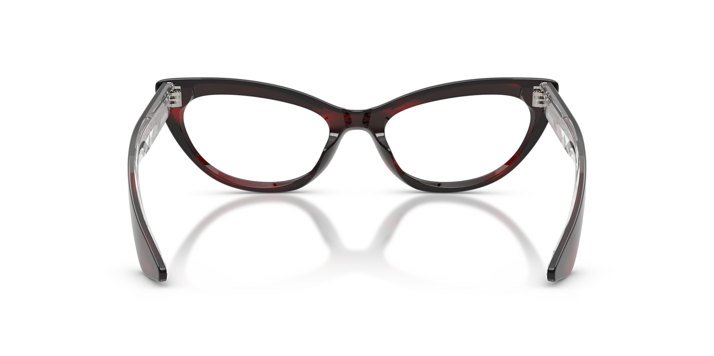 Oliver Peoples 1963C with Bordeaux Bark frame and Clear lenses - Image Nosepads