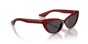 Oliver Peoples 1963C con montatura Rosso Scuro e lenti  Grigio - L'immagine 3
