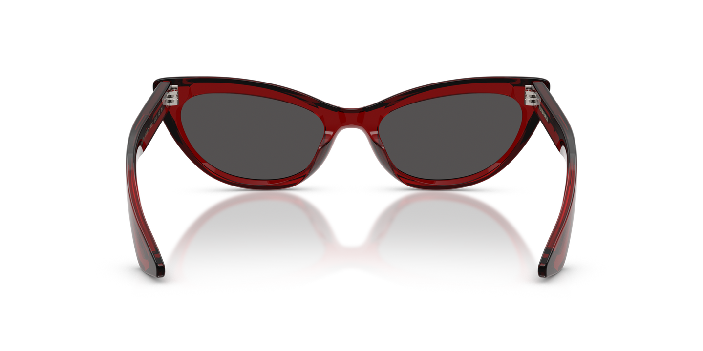 Oliver Peoples 1963C with Dark Red frame and Grey lenses - Image Nosepads
