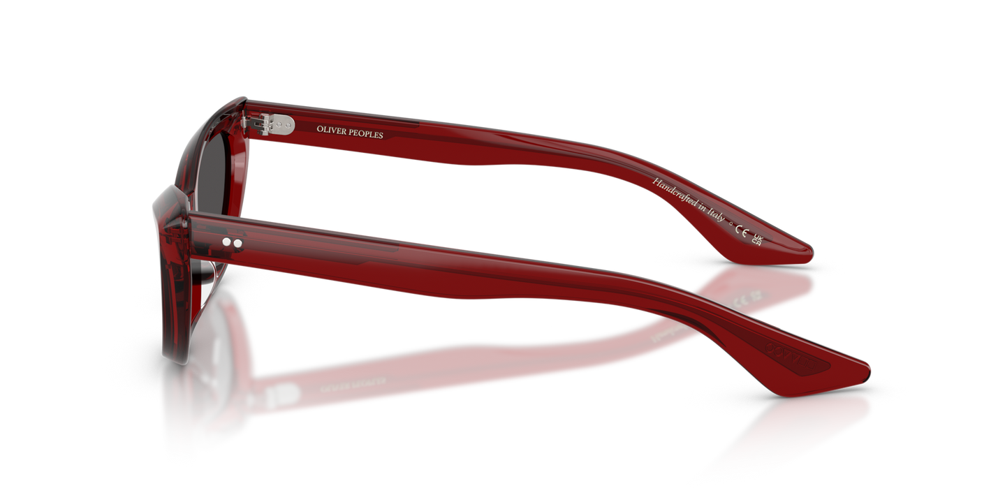Oliver Peoples 1963C con montatura Rosso Scuro e lenti  Grigio - Immagine Materiale