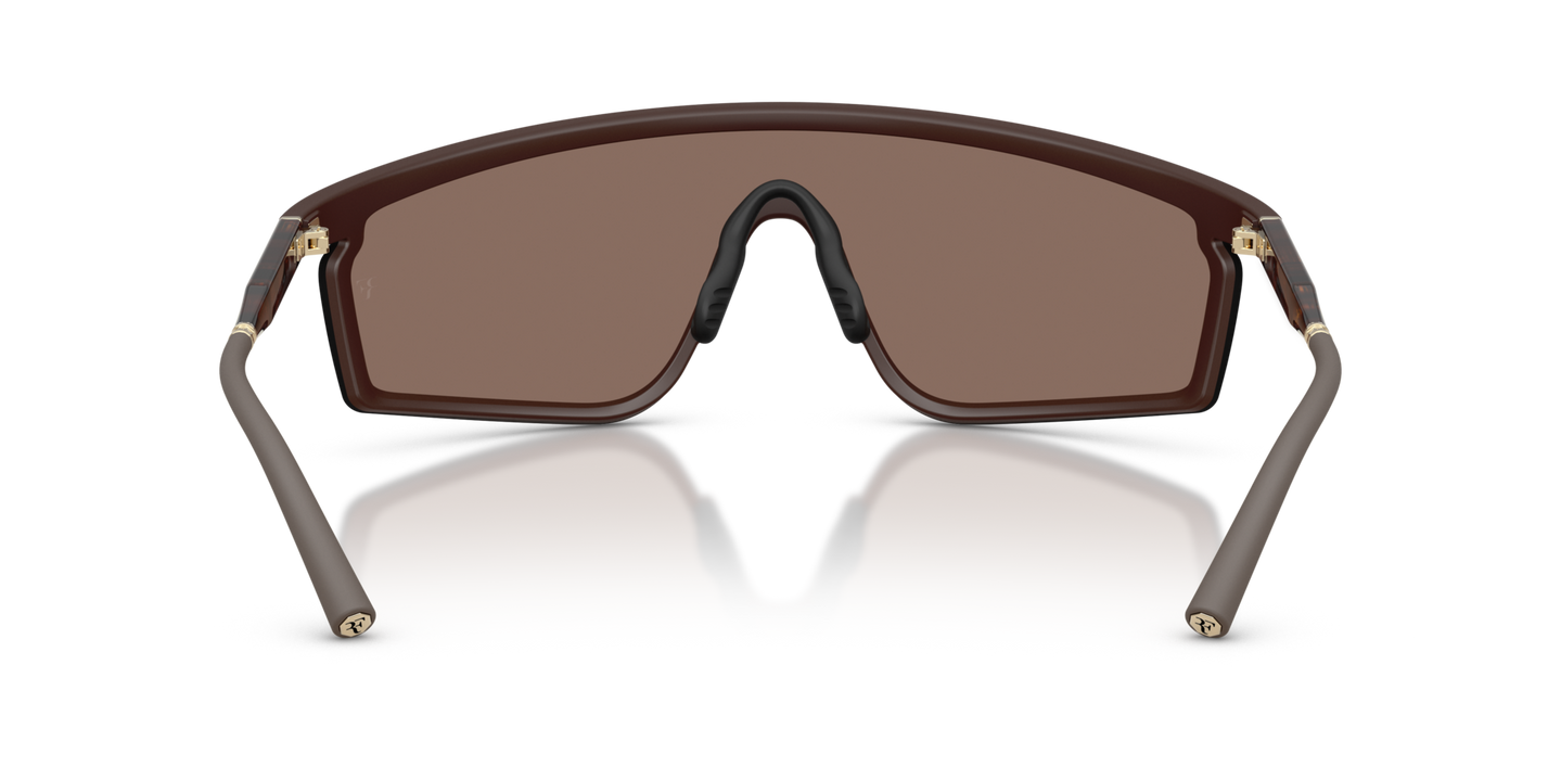 Oliver Peoples R-20 with Mocha frame and Brown lenses - Image Nosepads