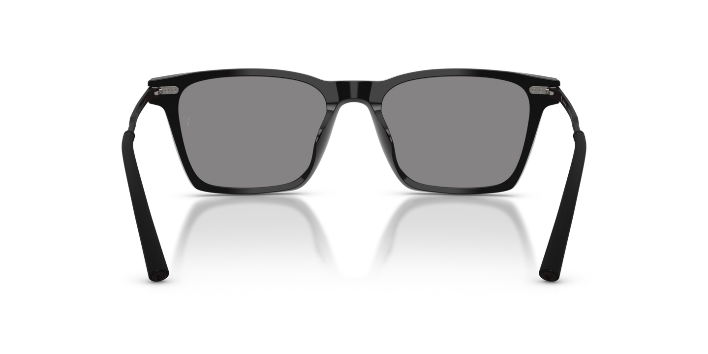 Oliver Peoples R-19 with Black frame and Grey lenses - Image Nosepads