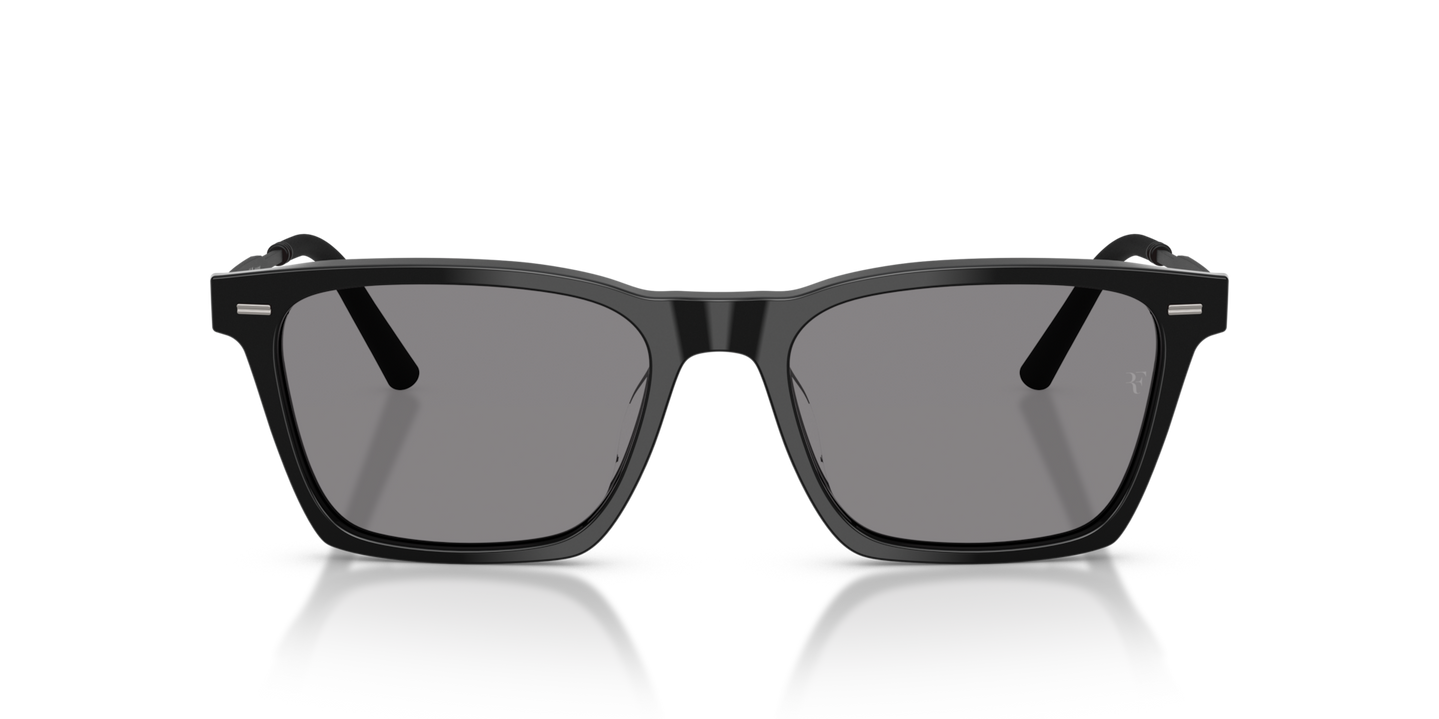 Oliver Peoples R-19 with Black frame and Grey lenses - Image Lenses