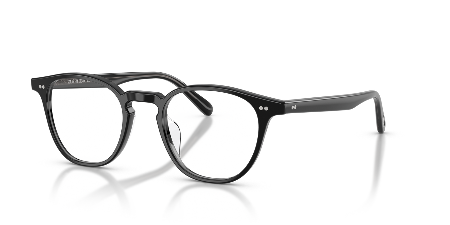 Oliver Peoples Edmin の ブラック フレーム - 画像 カスタム仕様のフィリグリー（金銀線細工）のコアワイヤ