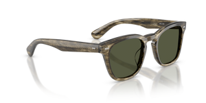 Oliver Peoples Arliss、ソフトオリーブバークフレーム、グリーンレンズ - 画像 3