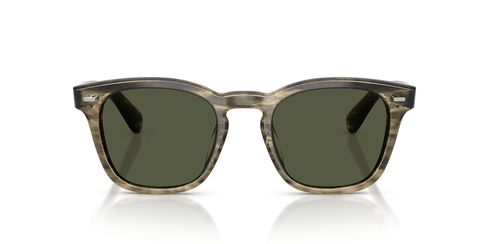 Oliver Peoples Arliss、ソフトオリーブバークフレーム、グリーンレンズ - 画像 2