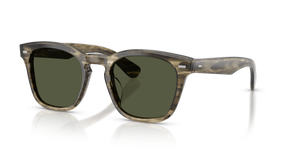 Oliver Peoples Arliss、ソフトオリーブバークフレーム、グリーンレンズ - 画像 1