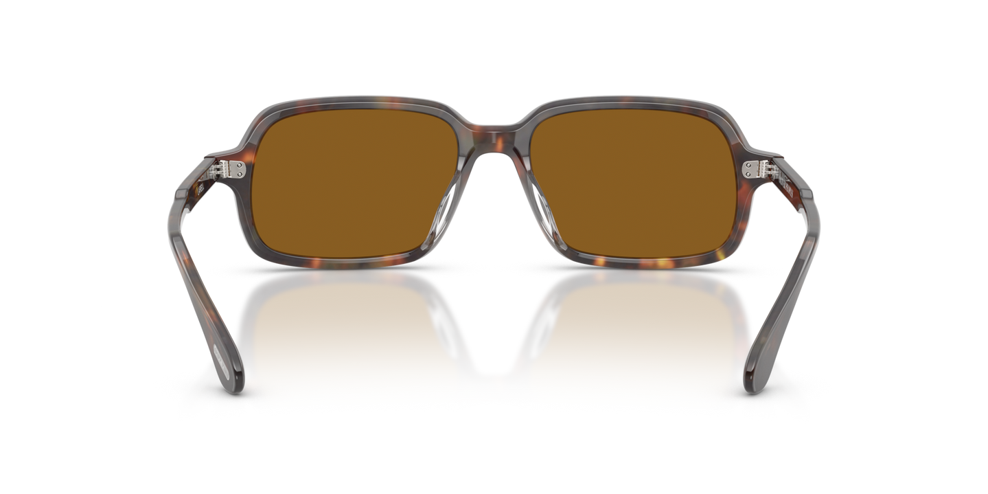 Oliver Peoples Larell with DTB frame and Brown lenses - Image Nosepads