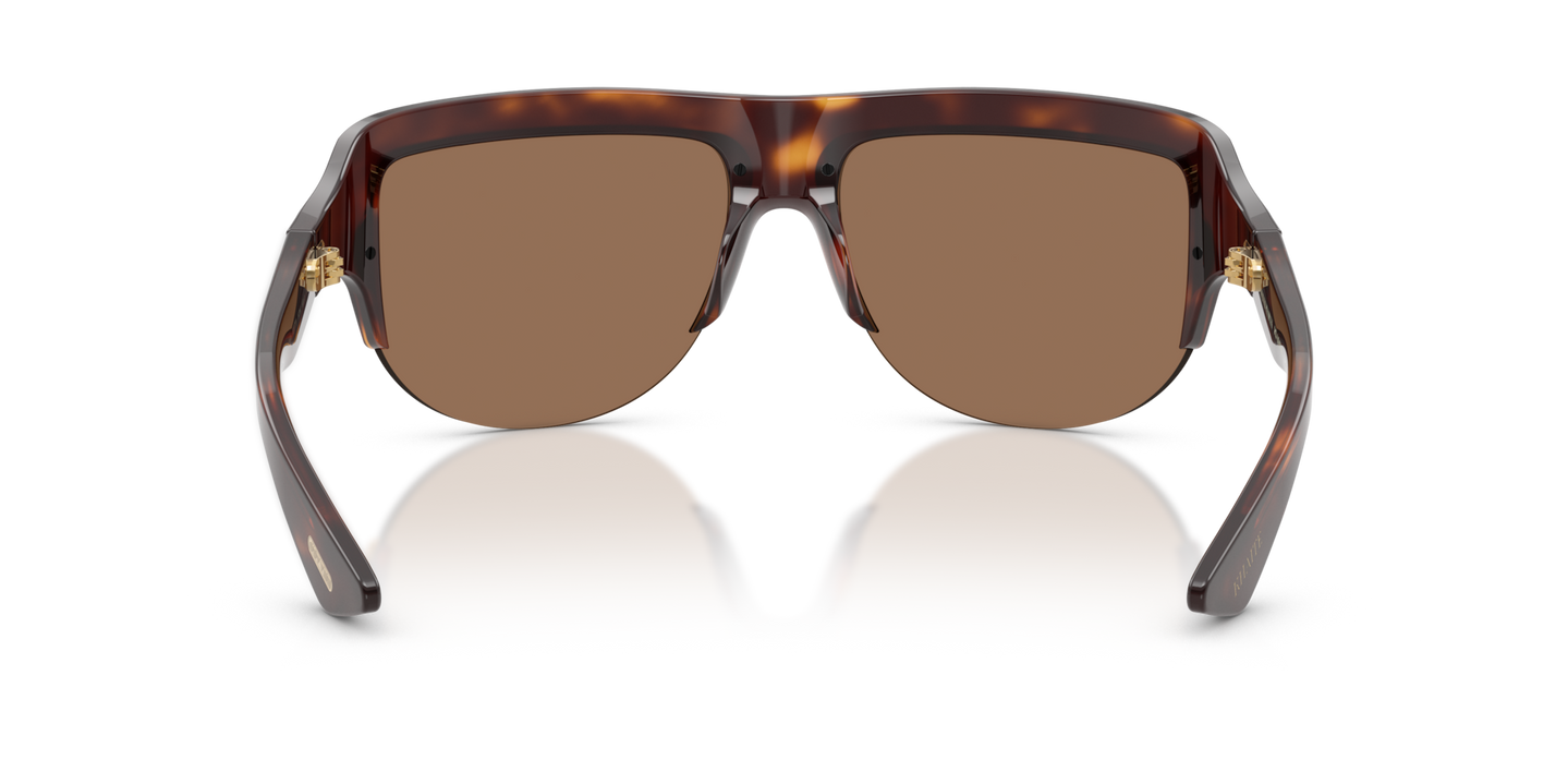 Sie Oliver Peoples 1975C mit Mahagoni dunkel Gestell und Braun Gläsern - Bild Stegplättchen