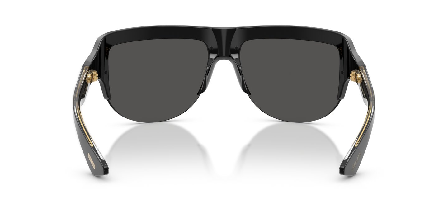 Sie Oliver Peoples 1975C mit Schwarz Gestell und Grau Gläsern - Bild Stegplättchen