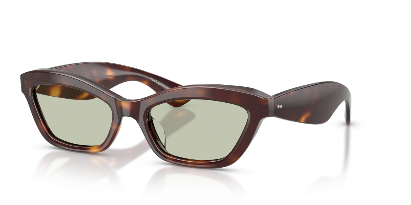 Sie Oliver Peoples 1997C mit Mahagoni dunkel Gestell und Grün Gläsern - Bild Stifte