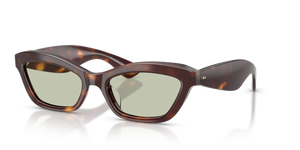 Sie Oliver Peoples 1997C mit Mahagoni dunkel Gestell und Grün Gläsern - bild 1