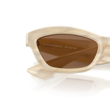 Sie Oliver Peoples 1997C mit Beige Seide Gestell und Braun Gläsern - Variant