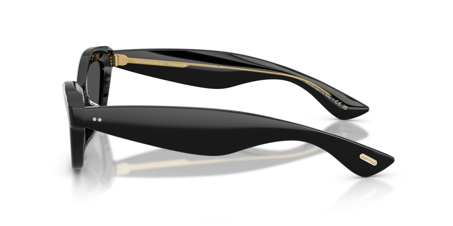 Sie Oliver Peoples 1997C mit Schwarz Gestell und Grau Gläsern - Bild Bügel