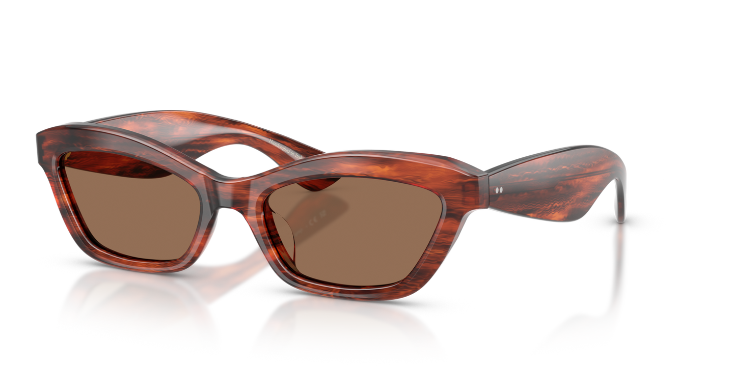 Sie Oliver Peoples 1997C mit Vintage Rot Tortoise Gestell und Braun Gläsern - Bild Stifte