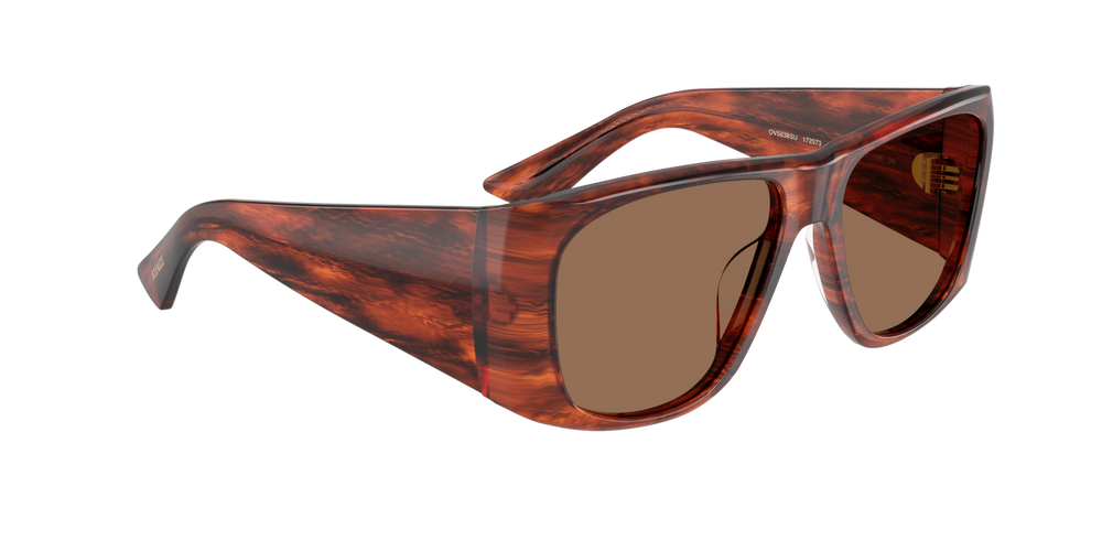 Oliver Peoples 1965C avec une monture Écaille de tortue Rouge Vintage et des verres Brun - image 3