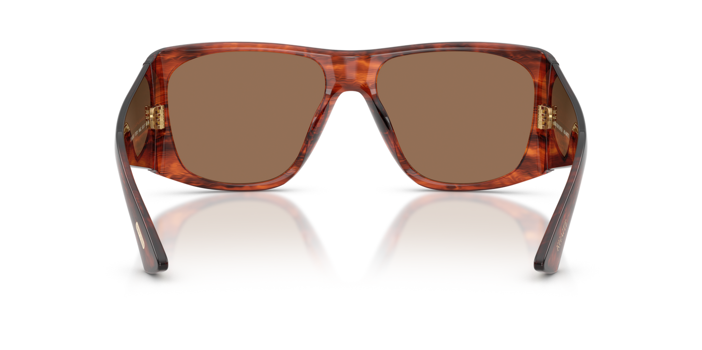 Sie Oliver Peoples 1965C mit Vintage Rot Tortoise Gestell und Braun Gläsern - Bild Stegplättchen