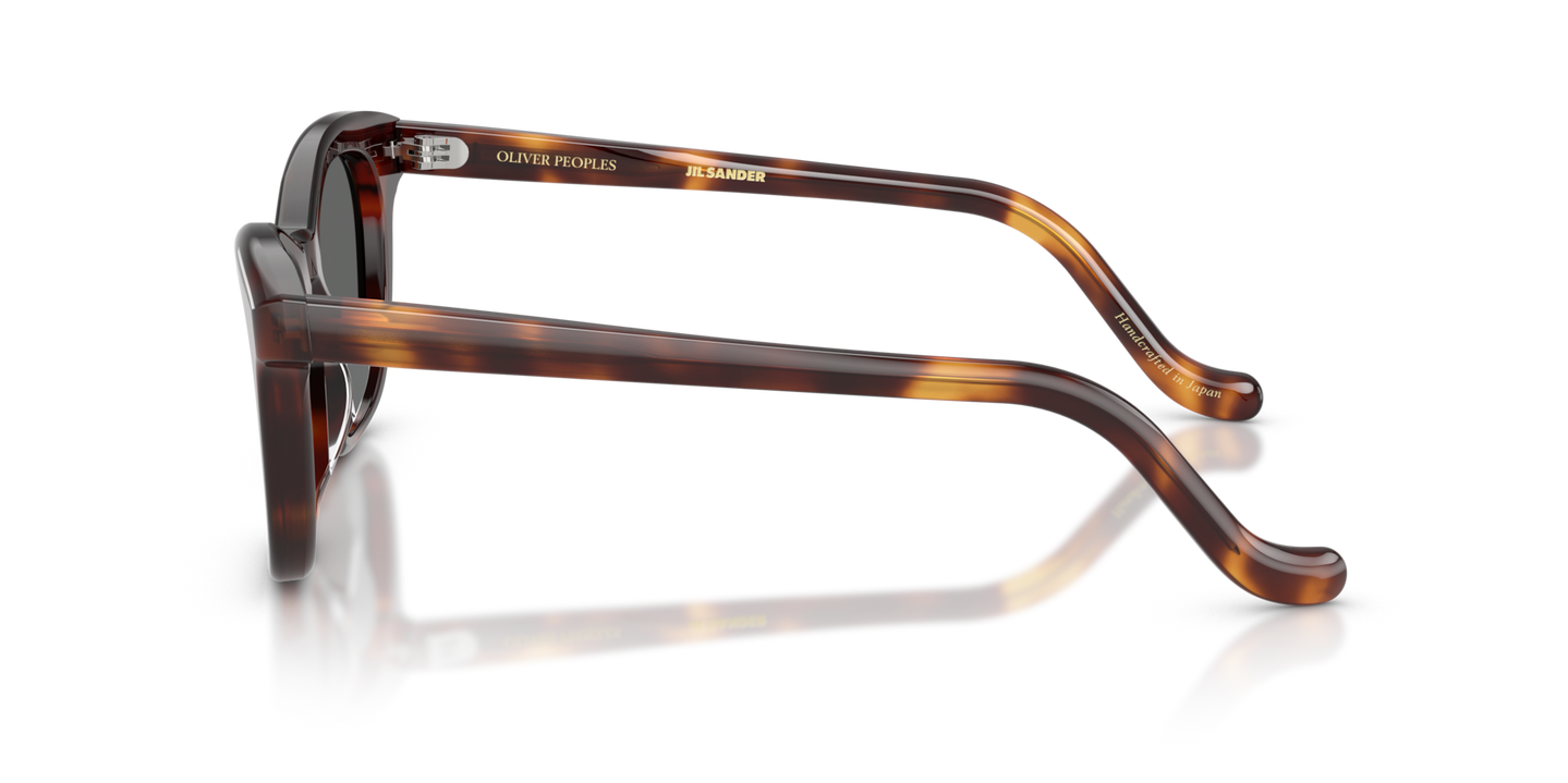 Sie Oliver Peoples Edition 10 mit Mahagoni dunkel Gestell und Grau Gläsern - Bild Bügel