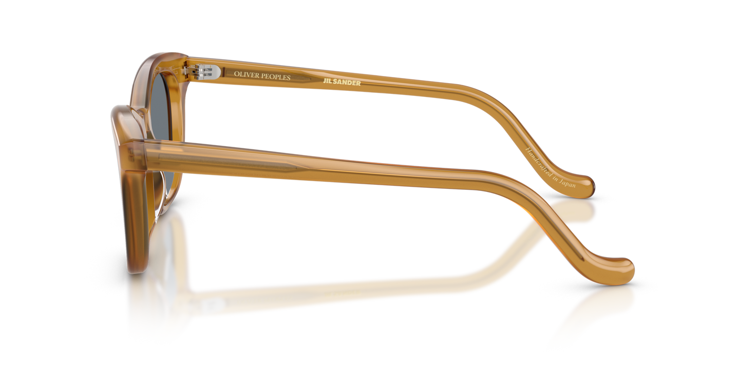 Oliver Peoples Edition 10 with Amber frame and Blue lenses - Image Temple
