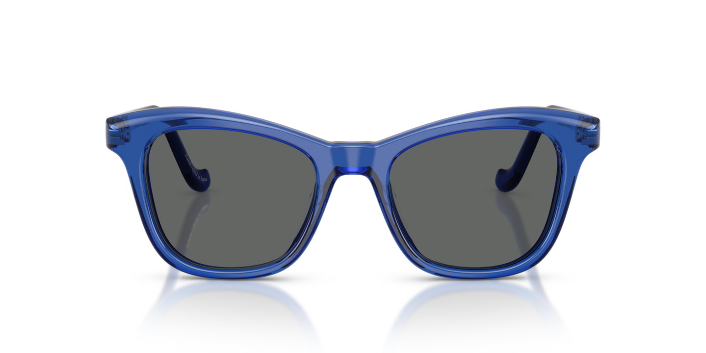 Sie Oliver Peoples Edition 10 mit Hellblau Gestell und Grau Gläsern - Bild Material