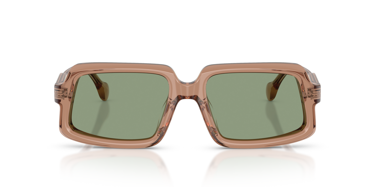 Sie Oliver Peoples Edition 9 mit Taupe Gestell und Grün Gläsern - Bild Material