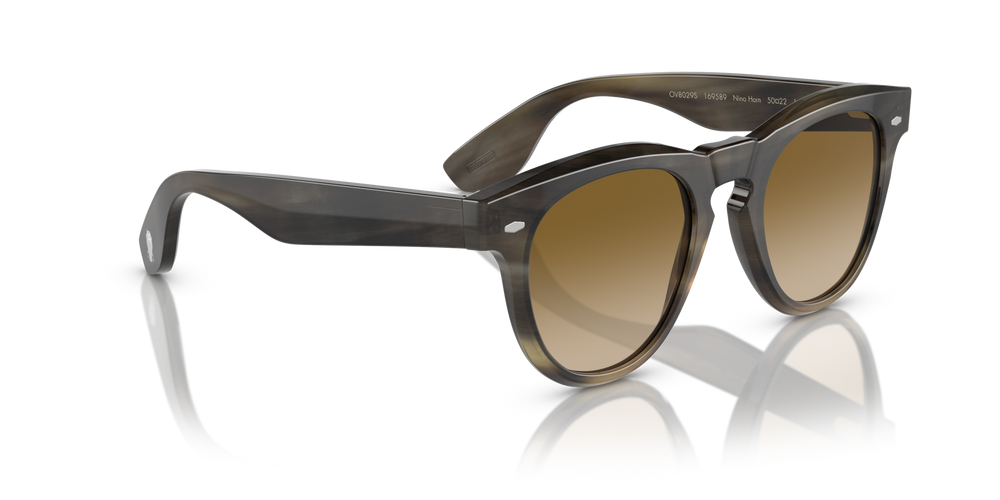 Sie Oliver Peoples Nino Horn mit Hellbraun Horn Gestell und Braun Gläsern - bild 3