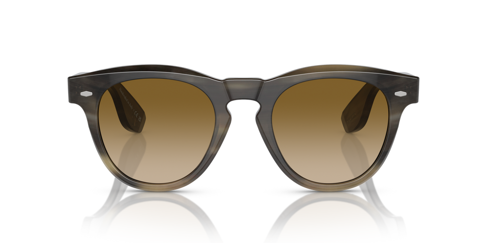 Sie Oliver Peoples Nino Horn mit Hellbraun Horn Gestell und Braun Gläsern - bild 2