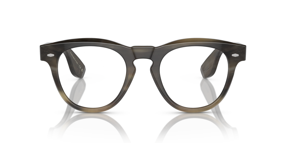 Oliver Peoples Nino Horn with Light Brown Horn frame and Blue lenses - Image 2