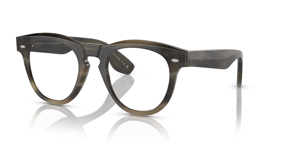 Oliver Peoples Nino Horn with Light Brown Horn frame and Blue lenses - Image 1