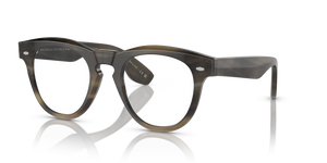 Oliver Peoples Nino Horn with Light Brown Horn frame and Blue lenses - Image 1