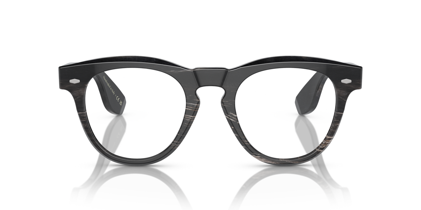 Oliver Peoples Nino Horn con montatura Corno Nero e lenti  Blu - Immagine Materiale