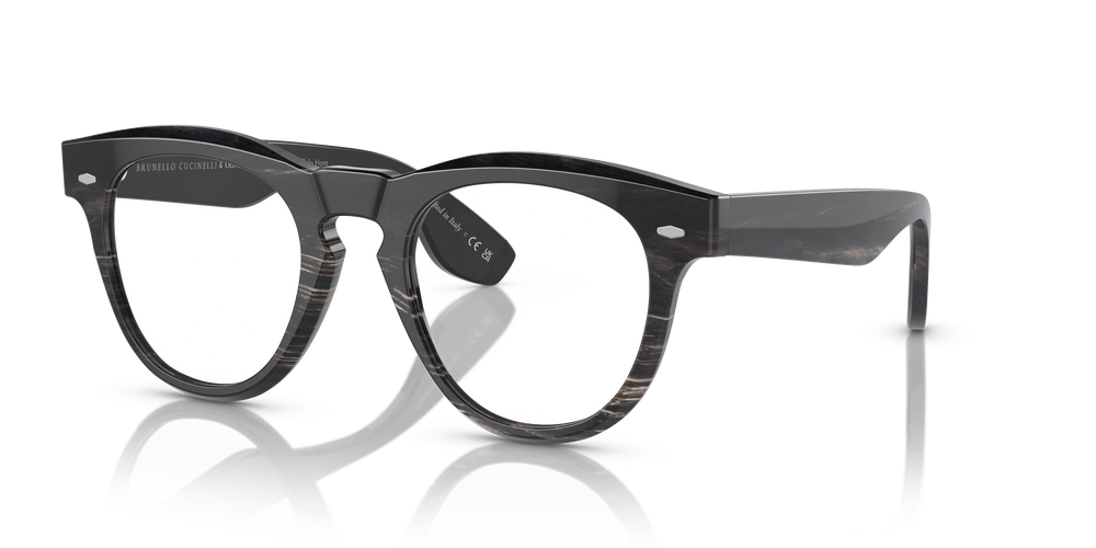 Oliver Peoples Nino Horn with Black Horn frame and Blue lenses - Image 2