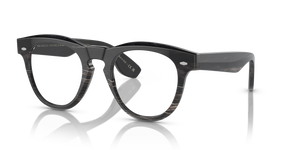 Oliver Peoples Nino Horn with Black Horn frame and Blue lenses - Image 1