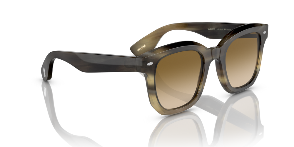 Oliver Peoples Filu' Horn avec une monture Corne Marron clair et des verres Brun - image 3