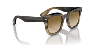 Oliver Peoples Filu' Horn avec une monture Corne Marron clair et des verres Brun - L'image 3