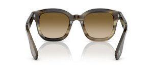 Oliver Peoples Filu' Horn avec une monture Corne Marron clair et des verres Brun - L'image 5