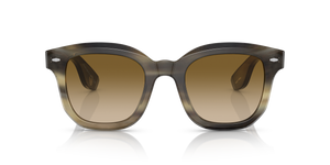 Oliver Peoples Filu' Horn avec une monture Corne Marron clair et des verres Brun - L'image 2