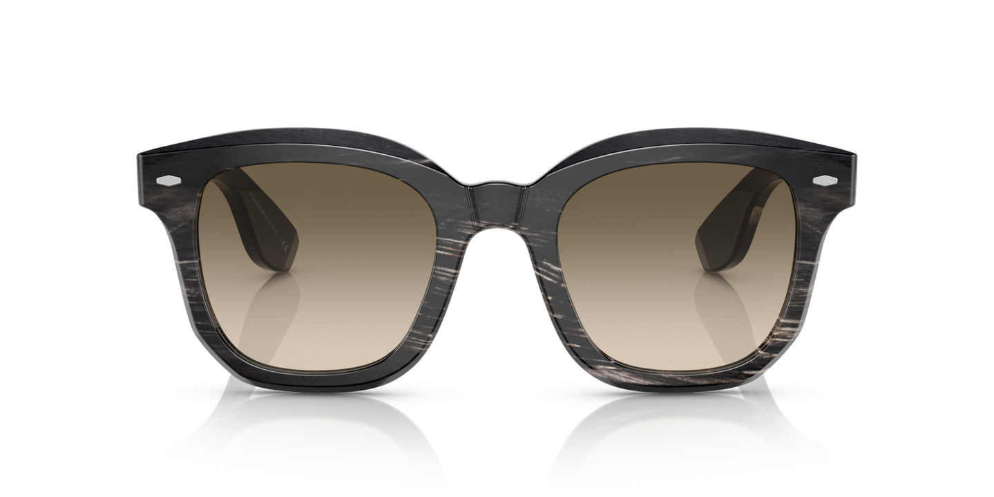 Oliver Peoples Filu' Horn with Black Horn frame and Green lenses - Image Material