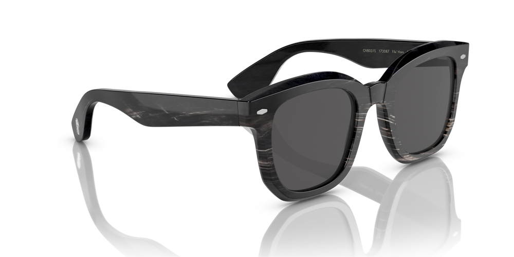 Sie Oliver Peoples Filu' Horn mit Schwarzes Horn Gestell und Grau Gläsern - bild 3
