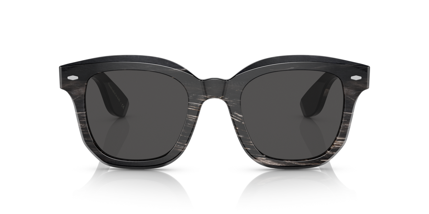 Oliver Peoples Filu' Horn con montura Cuerno Negro y lentes Gris - Imagen Material
