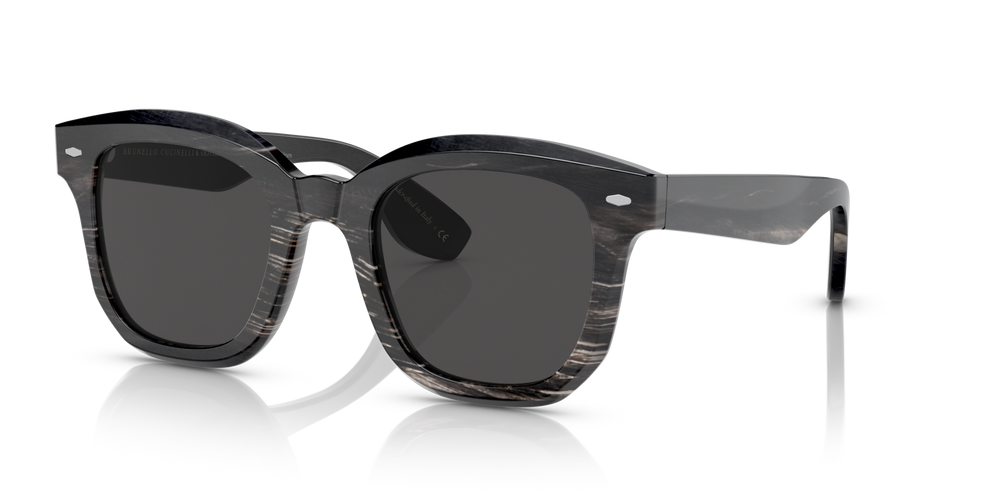 Oliver Peoples Filu' Horn avec une monture Corne noire et des verres Gris - image 3